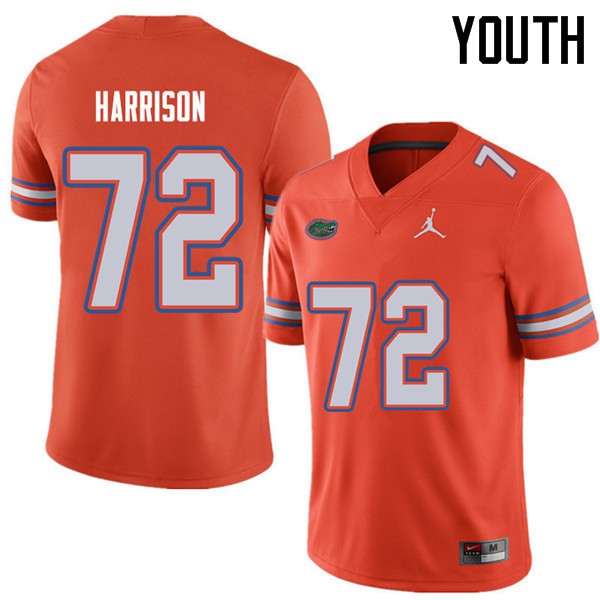 Jordan Brand Youth #72 Jonotthan Harrison Florida Gators College Football Jerseys Orange